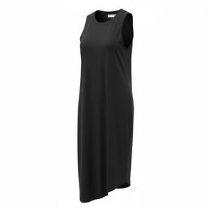Everlane The Organic Cotton Weekend Tank Dress Black Midi Sleeveless Size M